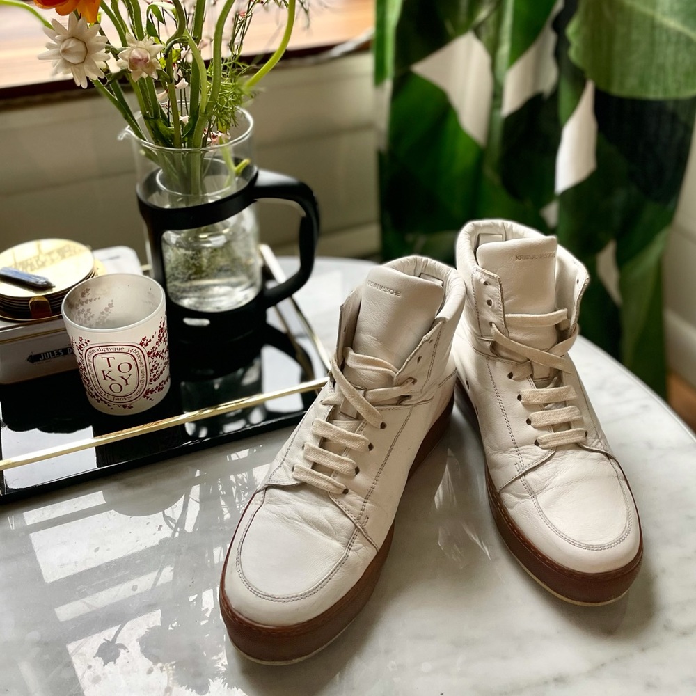 Kris Van Assche White High-top Sneakers